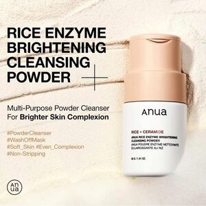 Anua Rice Enzyme Brightening Cleansing Powder - White & Cream